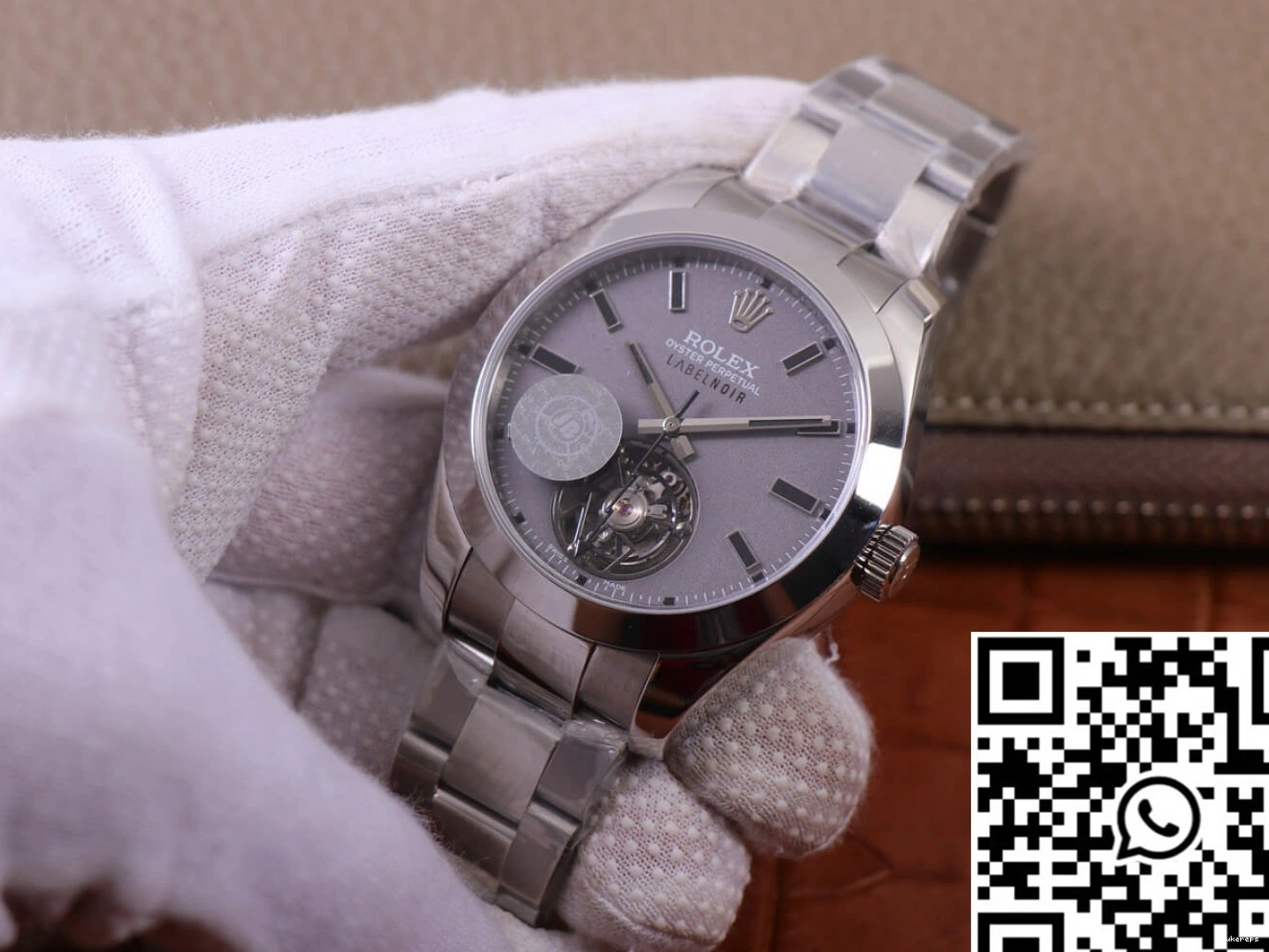 116400 Rolex Silver Milgauss Design Factory Noir watch Base JB case Label Replica LNT01HS-001 0101